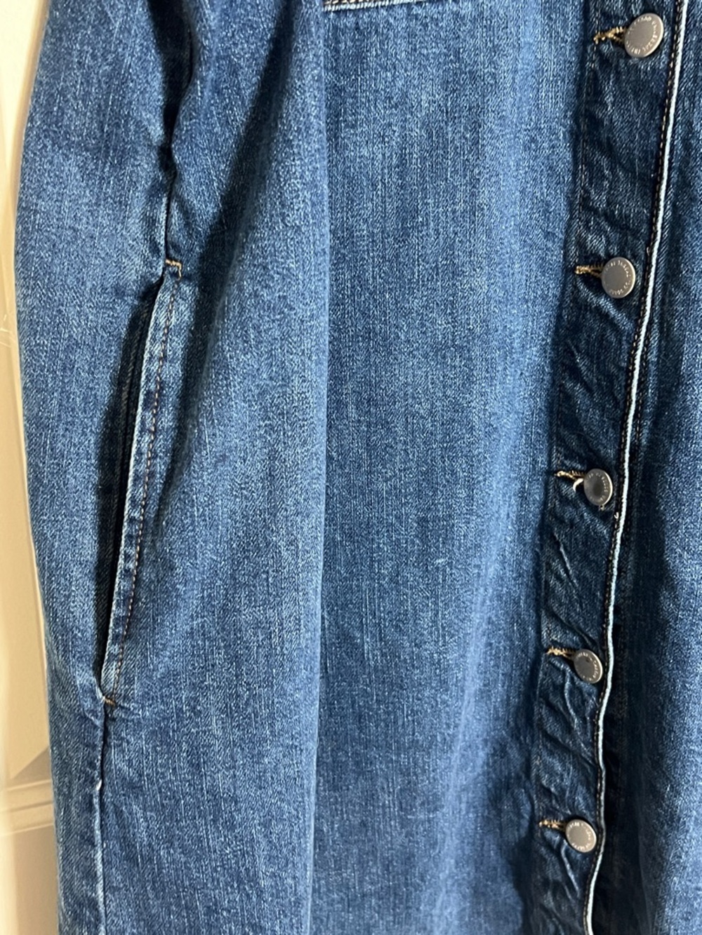 Universal Thread Denim Short Sleeve Button-Front Shirt Dress Large - Picture 4 of 6